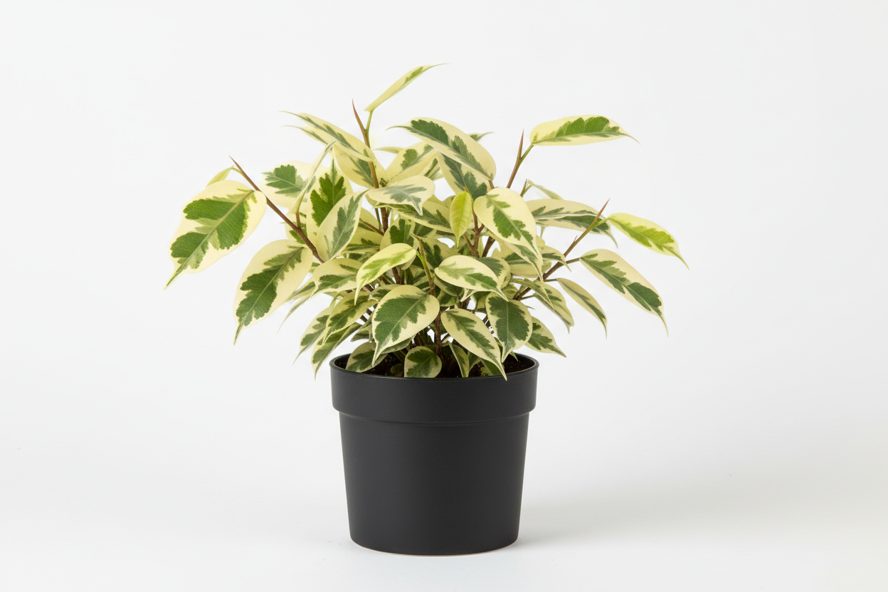 Ficus Triangularis panaché pot 4 pouces noir