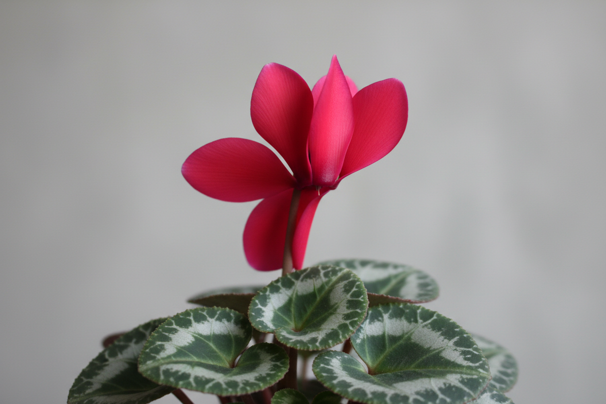 fleur de cyclamen rouge