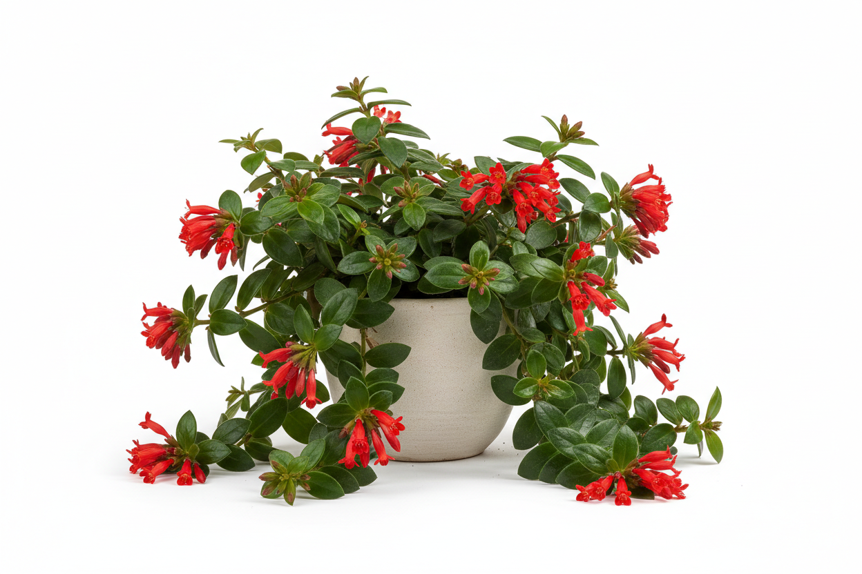 petite plante aeschynanthus en pot 5 po en fleur