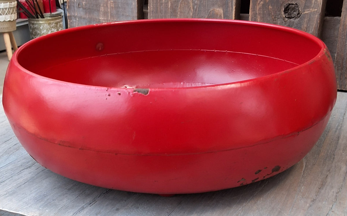Pots Prelevements Rouges Pot rouge métallique 11po. – Terre Nature