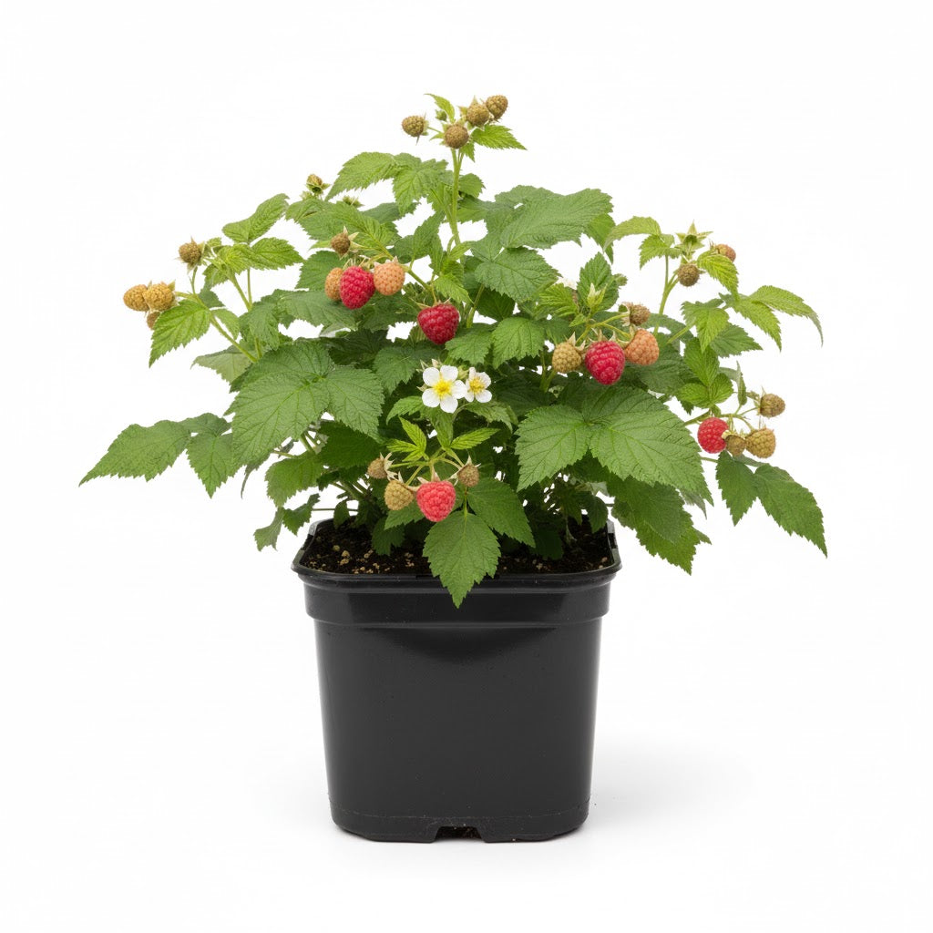 Compact Raspberry Shortcake Plant Framboisier Raspberry Shortcake – Terre Nature