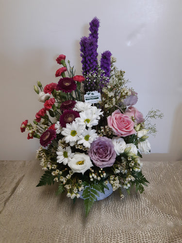 Bouquet avec Roses, Marguerites et Liatris