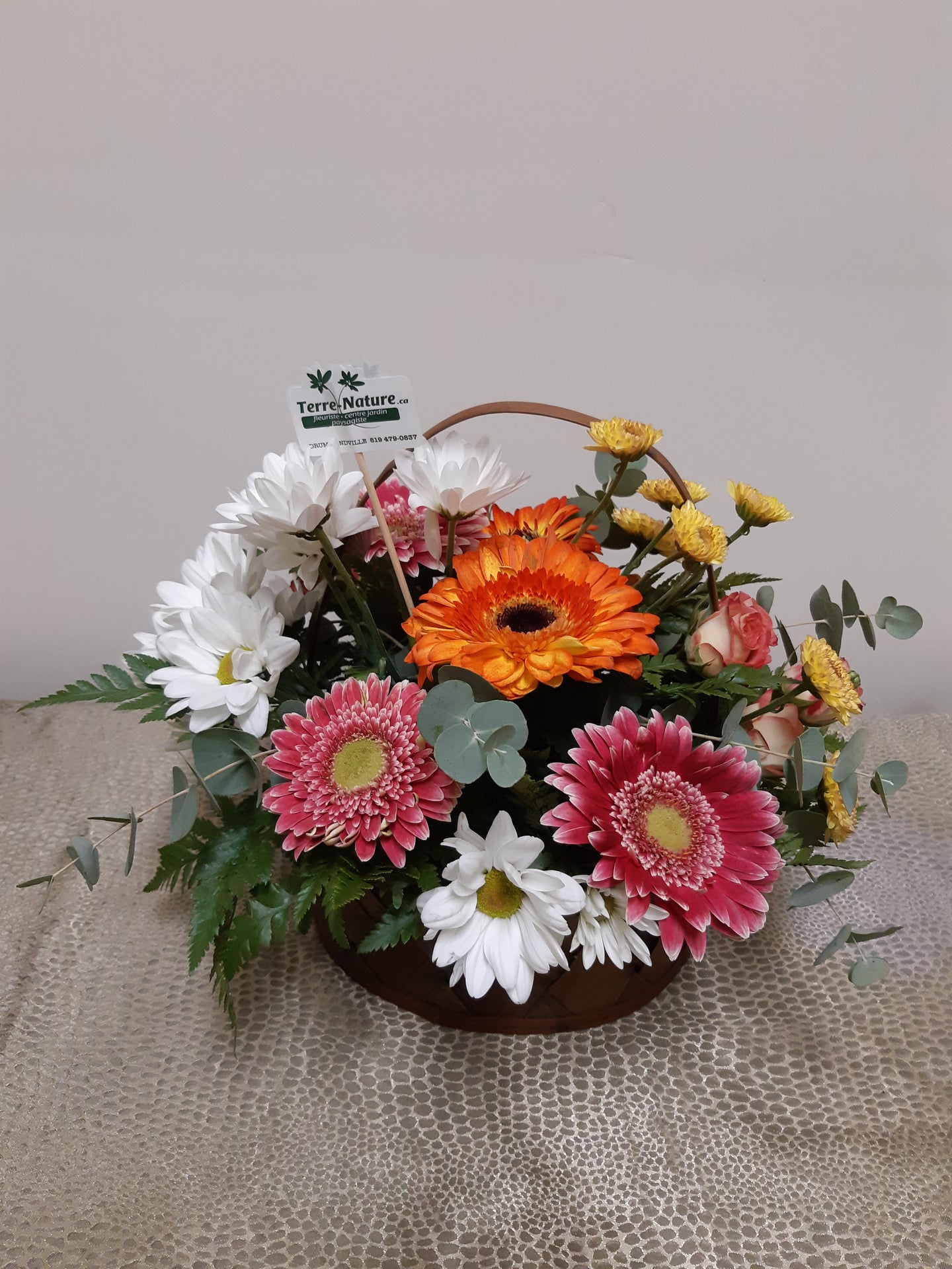 Bouquet avec Gerberas et Marguerites