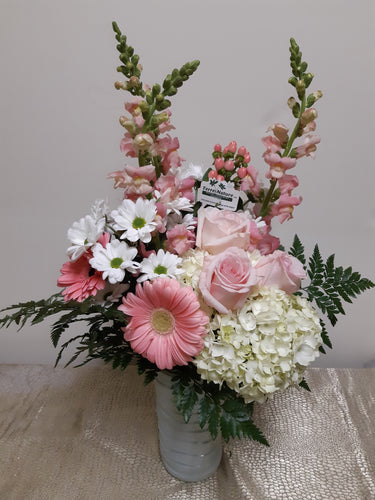 Bouquet tout en douceur et en rose