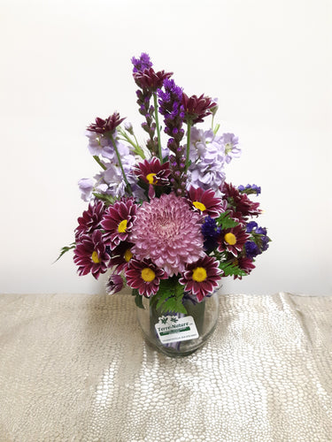 Bouquet aux teintes violacées