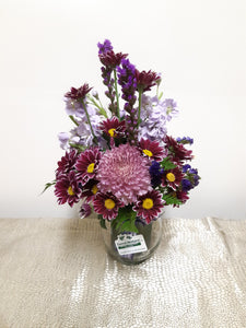 Bouquet aux teintes violacées