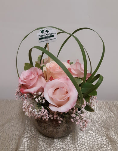 Bouquet de 5 Roses roses
