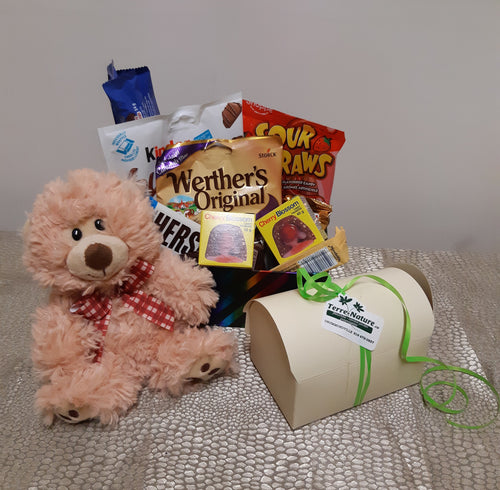 Boîte de Sucreries et Ourson en peluche