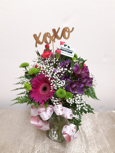 Bouquet de Saint-Valentin avec Gerberas et Alstroemerias